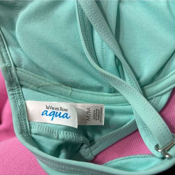 LaVie En Rose aqua bikini top size medium - Picture 2 of 2
